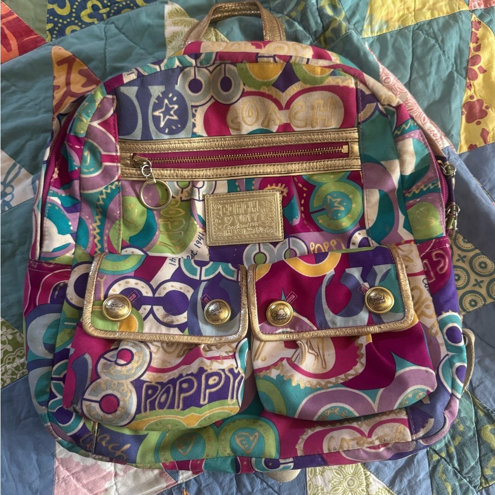 Rare POPPY COACH backpack